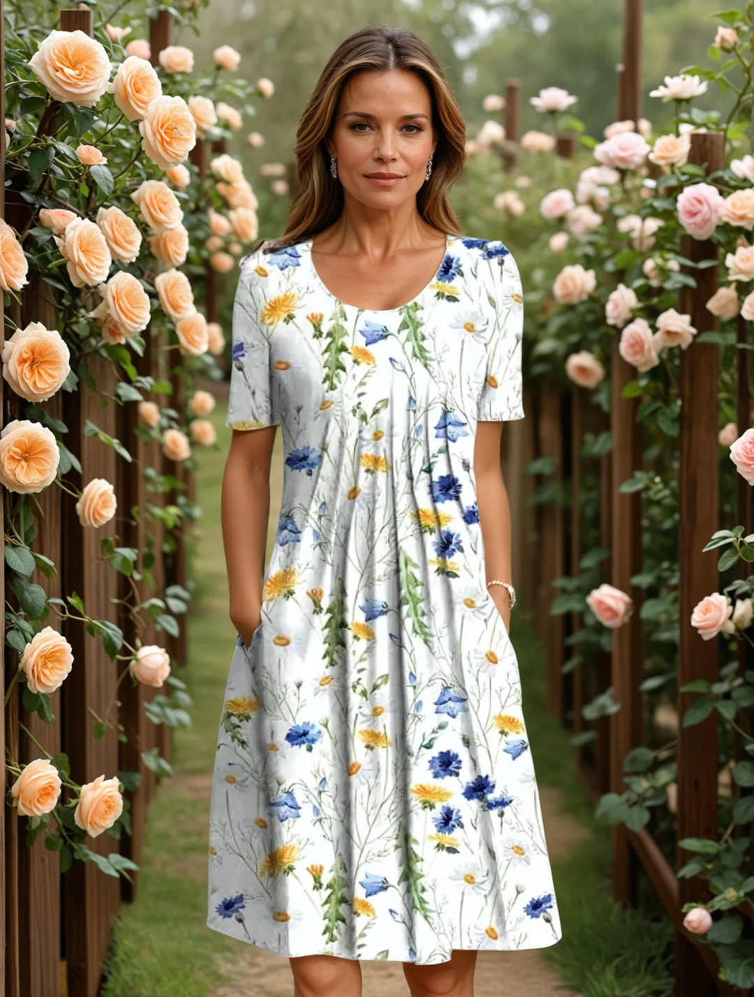 Harper - Elegant Dress with Tummy Coverage