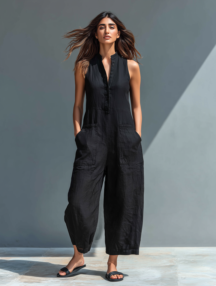 Sophia | Sleeveless Wide-Leg Jumpsuit