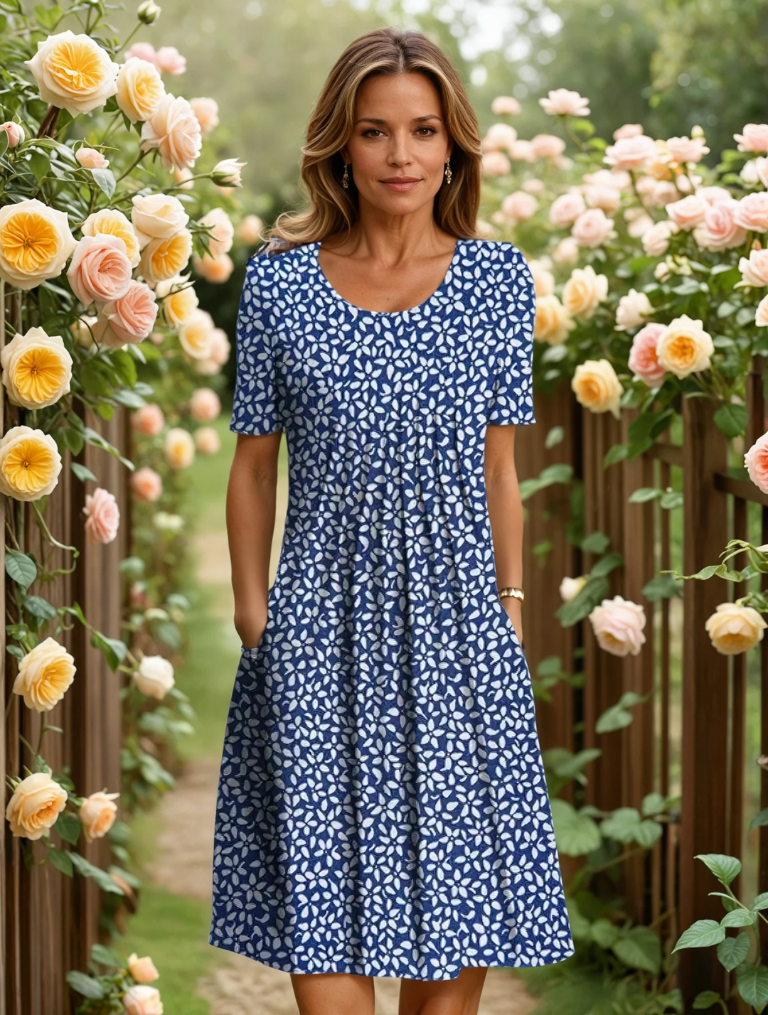 Harper - Elegant Dress with Tummy Coverage