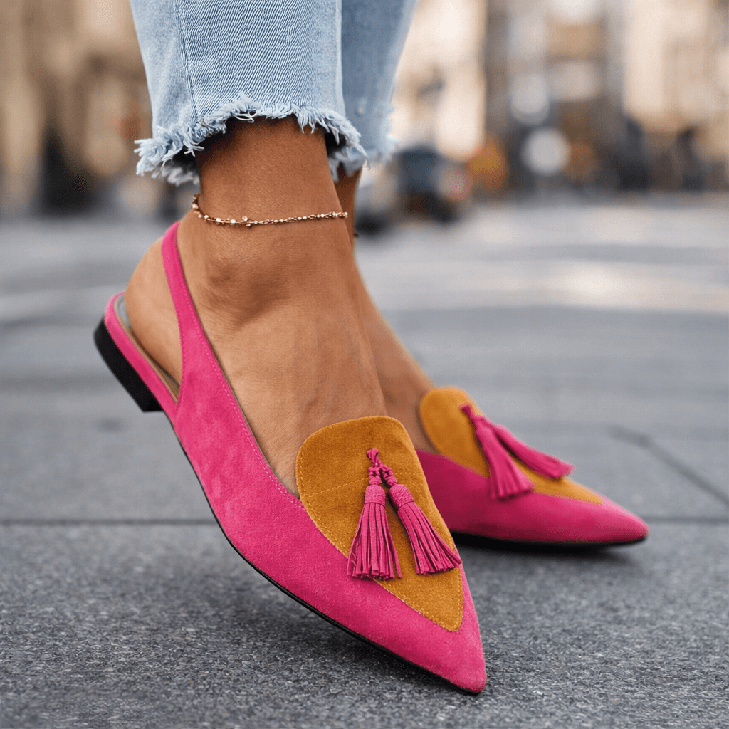 Lorina | Tassel Slingback Heels