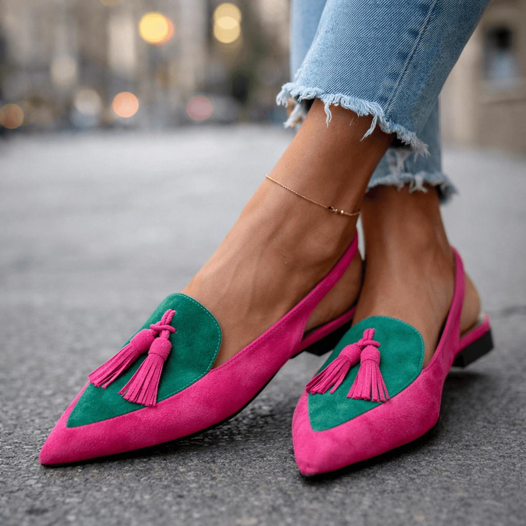 Lorina | Tassel Slingback Heels