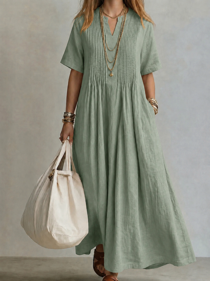 Noor | Elegant Flowing Pleated Dress