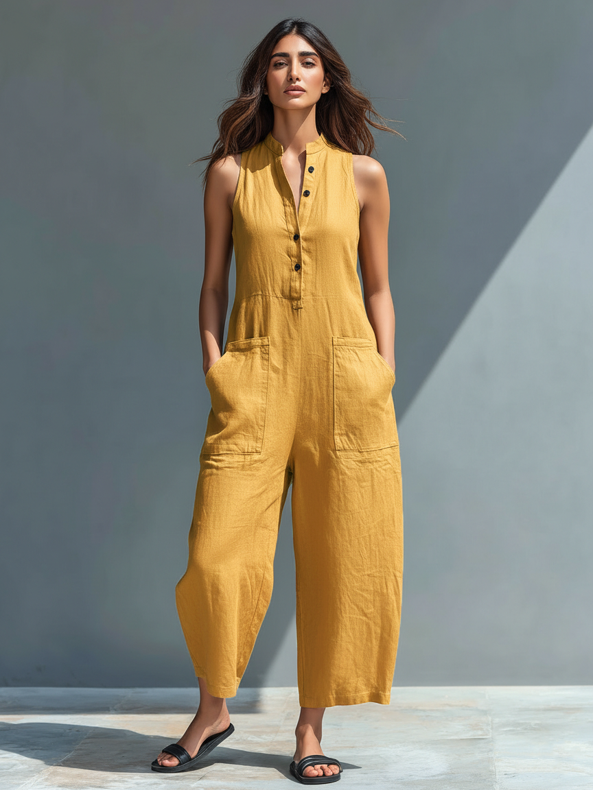 Sophia | Sleeveless Wide-Leg Jumpsuit