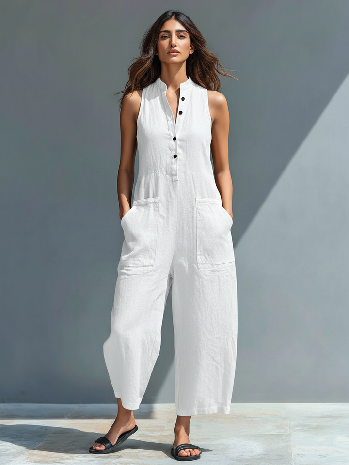 Sophia | Sleeveless Wide-Leg Jumpsuit