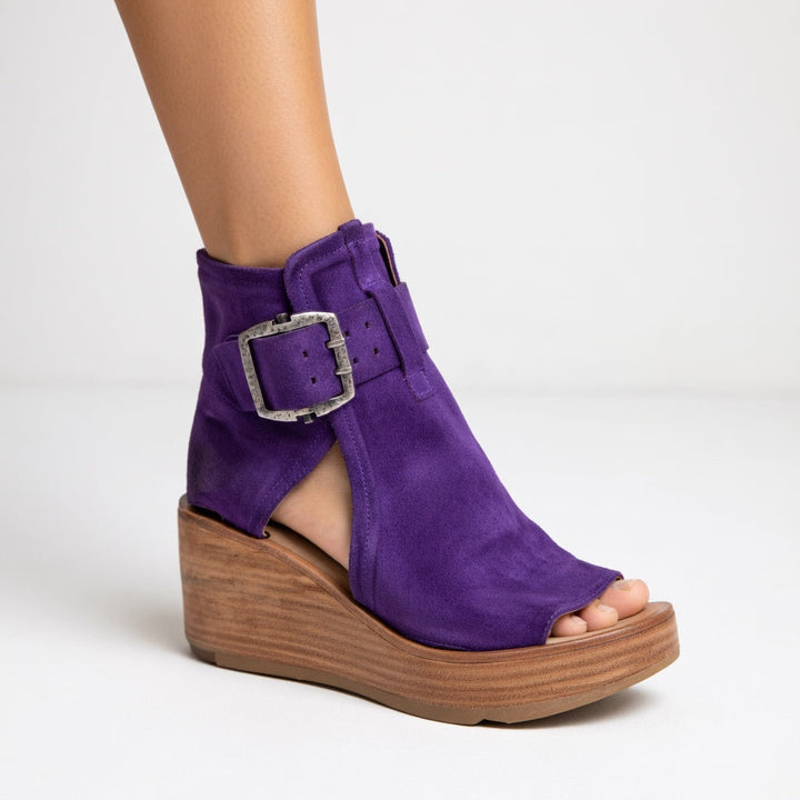 Orélisse™ — Open-toe wedge ankle boots, modern style