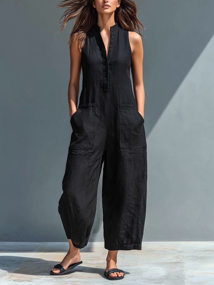 Sophia | Sleeveless Wide-Leg Jumpsuit