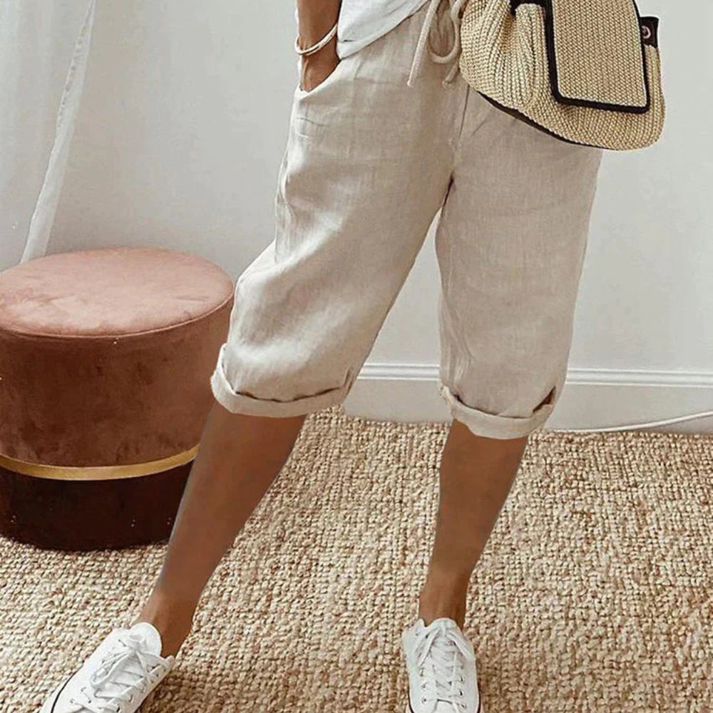 Kylie™ | Casual Linen Blend Trousers
