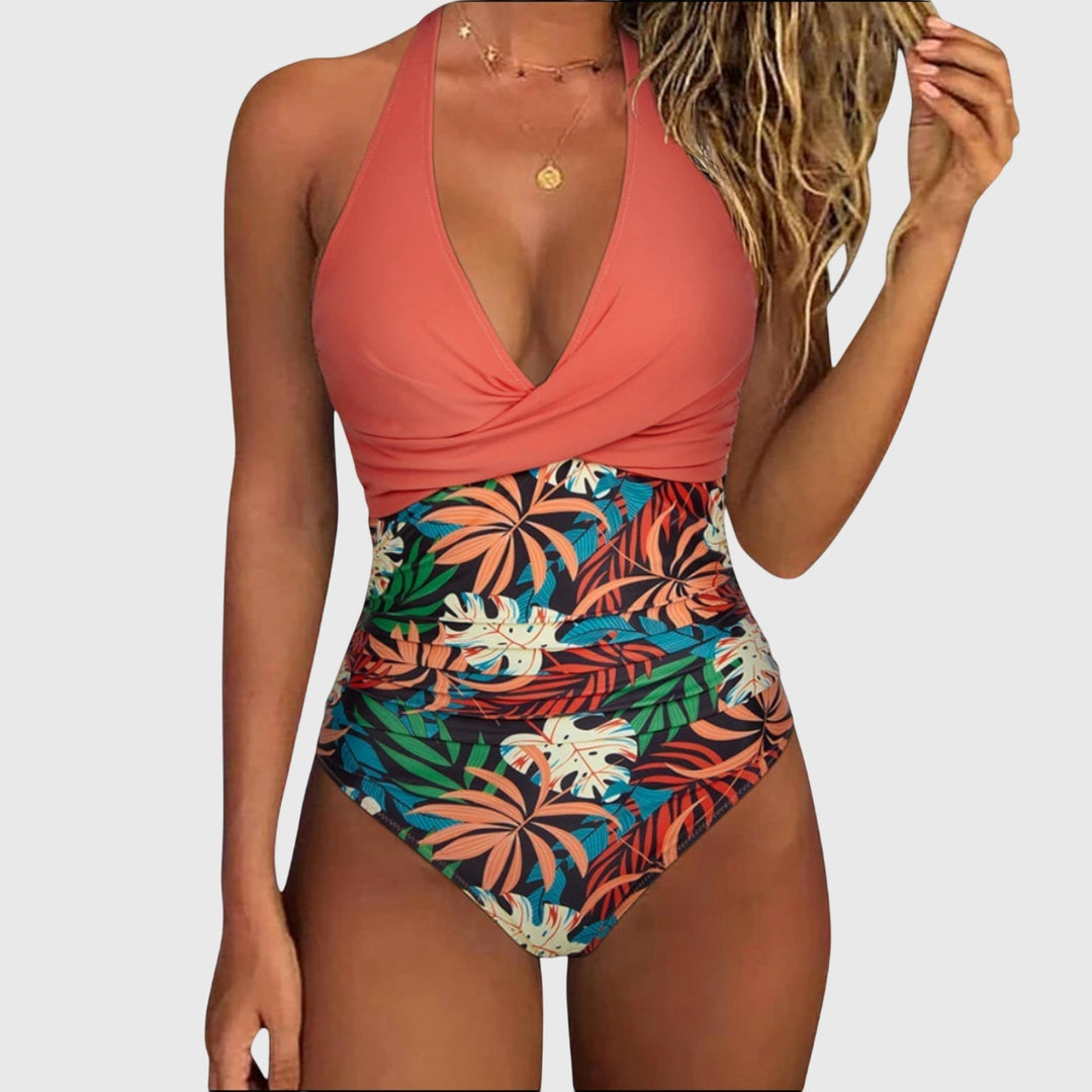 Florence - Elegant women's swimsuit with a V-neck