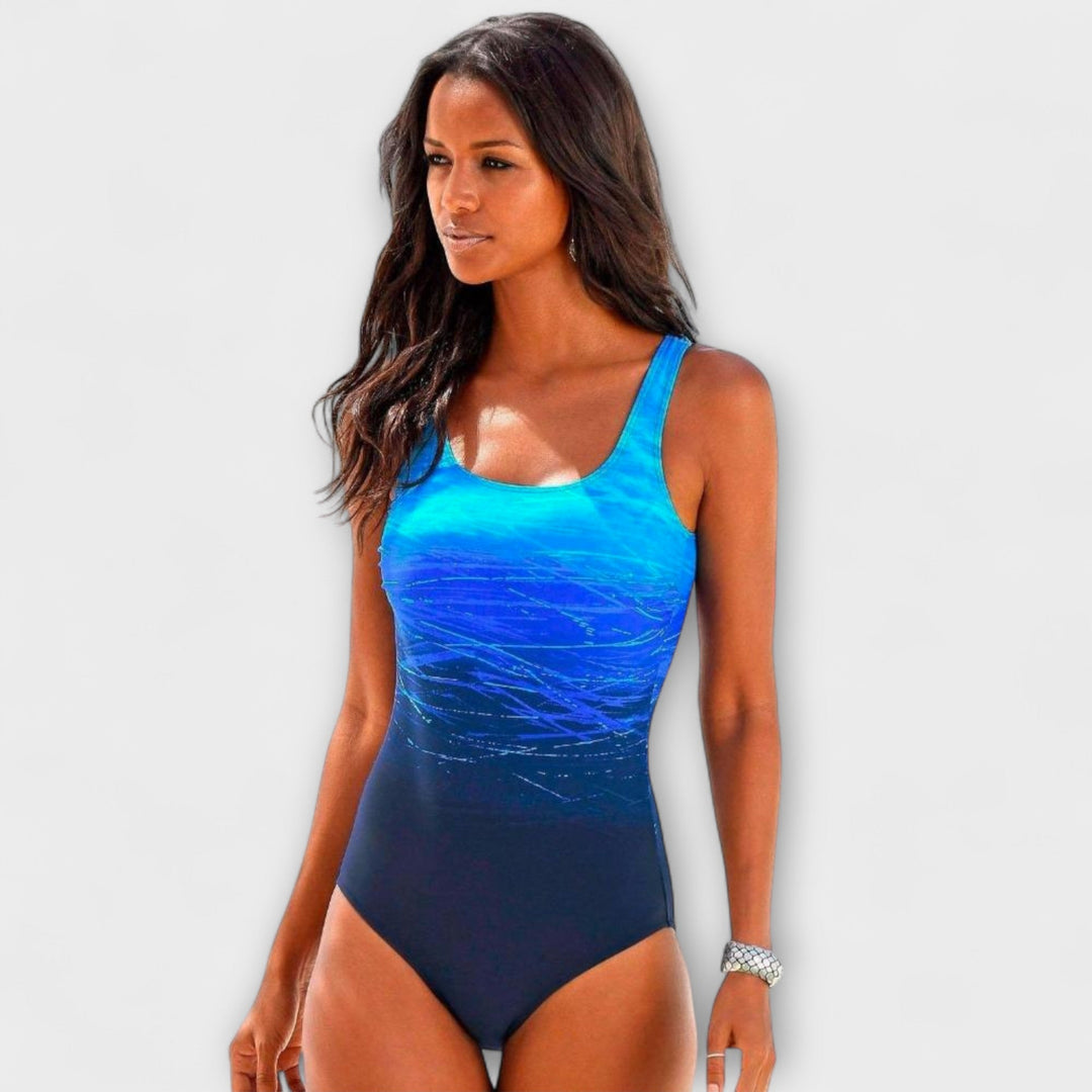 Sporty one-piece swimming costume